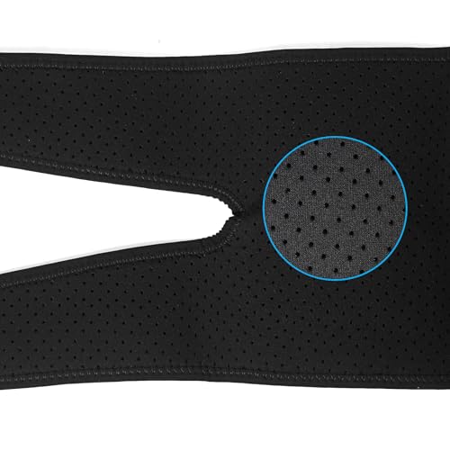 Luwint Youth Small Adult Thigh Hamstring Brace, Adjustable Compression Upper Leg Sleeve Support Wrap for Sprains, Tendinitis, Workout, Pain Relief, Single, Black