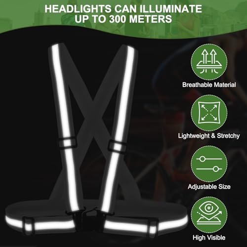 PATIKIL Reflective Safety Vest, Hi-Vis Safety Vests, Adjustable High Visibility Reflective Strips for Traffic Control - color: White
