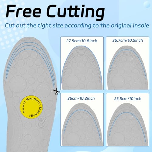 Plantar Fasciitis Insoles for Men & Women, Arch Support Inserts - size: Men 9.5-12/Women10.5-13