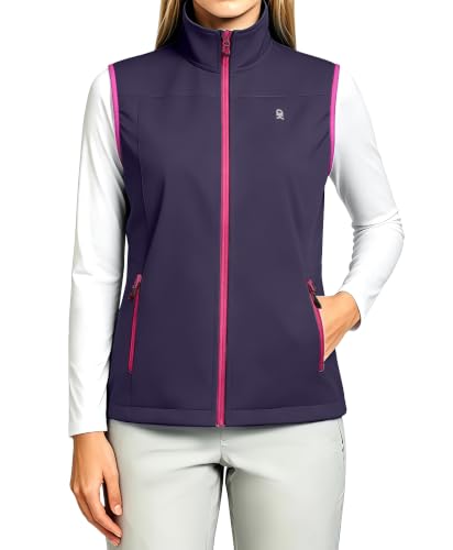Little Donkey Andy Women's Lightweight Softshell Vest - color: Purple, size: Small