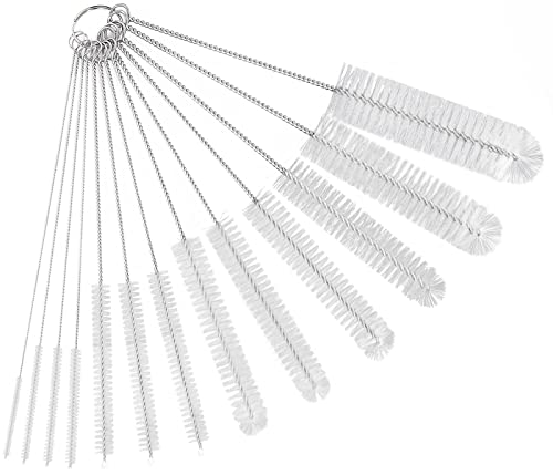 CiaraQ Bottle Cleaning Brushes, 8 Inch Nylon Tube Brush Set - color: White, size: 8.0 Inch (13pcs)