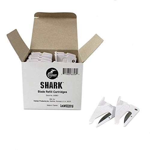 Cramer Athletic Training Supplies,Shark Tape Cutter &Remover Liquid for Adhesive Removal,Safe Edge Scissors,Professional Bandage Shears & Solution to Safely Remove Athletic Tape,10 Replacement Blades