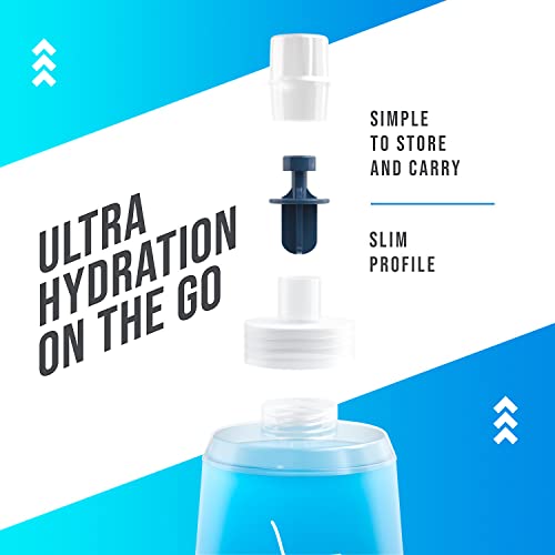 Flexible Collapsible Water Bottle (2-Pack) | 5oz, BPA/PVC Free, Ideal for Hydration Packs, Running, Hiking & Travel - size: 5oz-Two Pack