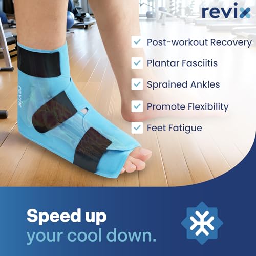 REVIX 2-Pack Large Ankle Ice Pack Wrap for Plantar Fasciitis & Tendonitis - style: 2 Packs