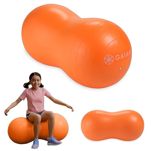 Gaiam Kids Peanut Ball Chair, Flexible Seating for Classroom - color: Orange