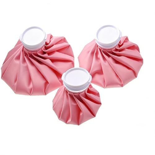 Reusable Ice Bag Hot & Cold Therapy Ice Pack for Injuries Sport Pain Relief - color: Pink