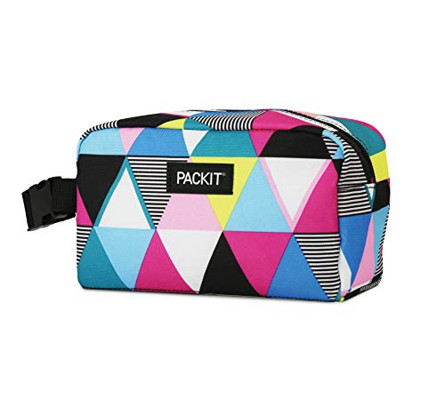 PackIt Freezable Snack Box, Triangle Stripes - color: Triangle Stripes, size: Medium