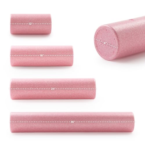 Sunny Health & Fitness 18" Pink High-Density Yoga Foam Roller - color: Pink, size: 18-Inch