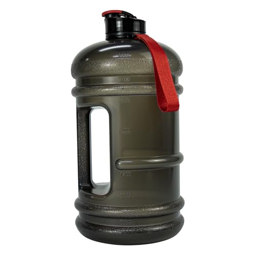 TOOFEEL 1 Gallon Water Bottle,Leakproof,BPA Free,Dishwasher Safe,128 oz Large Water Jug wiht Handle,Travel & Camping & Sports & Gym Water Bottle For Men and Women - Transparent Black - color: Transparent Black, style: 128 oz water bottle