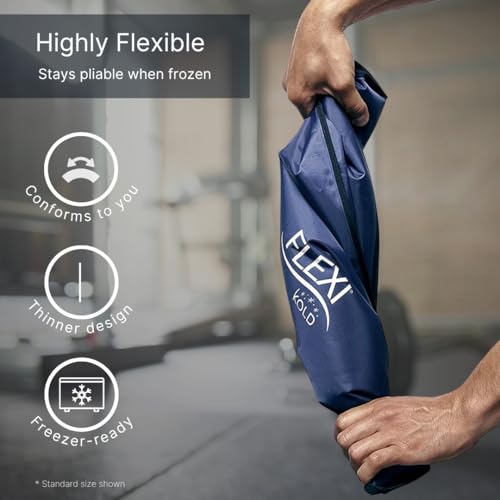 2 FlexiKold Gel Ice Packs - Ice Packs for Injuries Reusable, Back Pain Relief, Knee Ice Pack Wrap, After Surgery, Ice Pack for Knee - 6303-COLD-2PK by NatraCure - Medium – 2PK - size: Medium (Pack of 2)