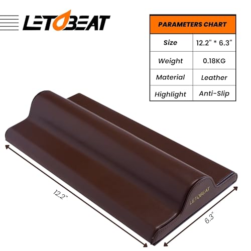 Plantar Fasciitis Foot Stretcher - Anti-Slip Leather, Brown, L - color: Brown, size: L