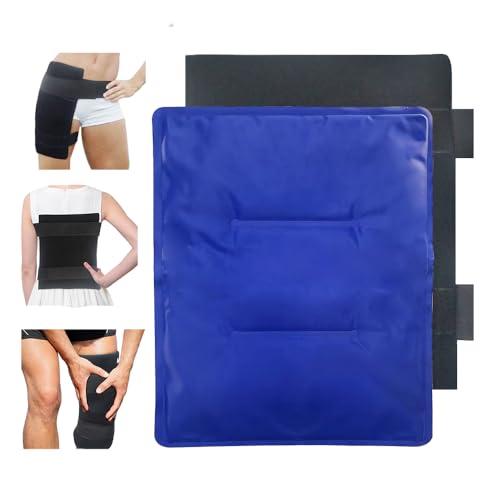 Gel Soft Flexible Ice Packs for Injuries - Reusable Freezer Cold Pack, Hot Cold Compress Therapy Cooling Gel Pad Wrap for Shoulder, Hip, Knee, Back, Leg, Injury, Swelling, Bruises, Surgery - 11" x 14" - style: 1 ice pack