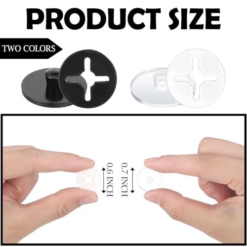 Wavwavw 12 Race Bib Clips Running Number Holder - color: Clear and Black