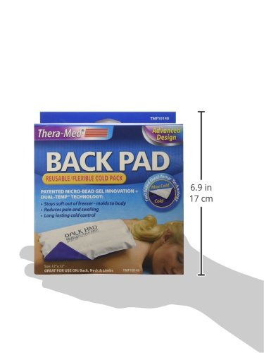 Thera-Med Therapeutic Icycold Back Pad, Portable Ice Packs for Back Pain and Body Inflammation, Reusable Soothing Cooling Gel Wraps, Adjustable & Flexible for Neck, Joint Pain, or Muscle Soreness