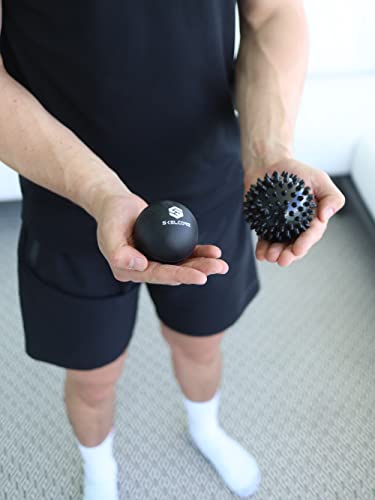 Skelcore 2-Piece Therapy Massage Ball Set - Lacrosse & Trigger Point Balls for Back Pain Relief, Foot Massager, Physical Therapy, Plantar Fasciitis, Deep Tissue Myofascial Release, Exercise & Yoga