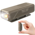 KINGTOP Clip On Flashlight, 90 Degree Rotating Running Lights for Runners - color: Khaki