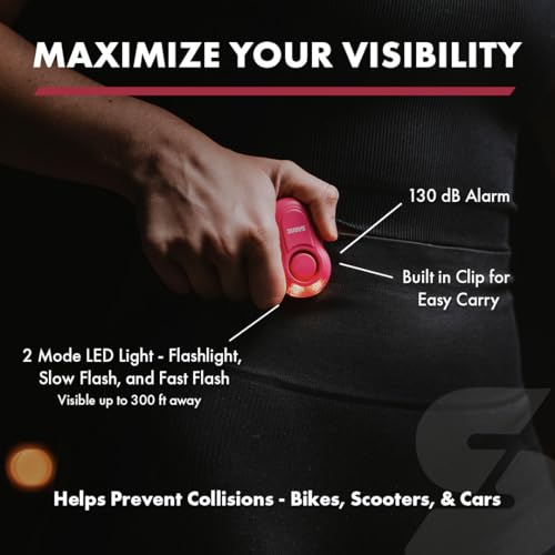 SABRE Runner Pepper Gel Spray for Running, Walking & Personal Safety - color: Runner Pepper Gel with Personal Alarm, Pink