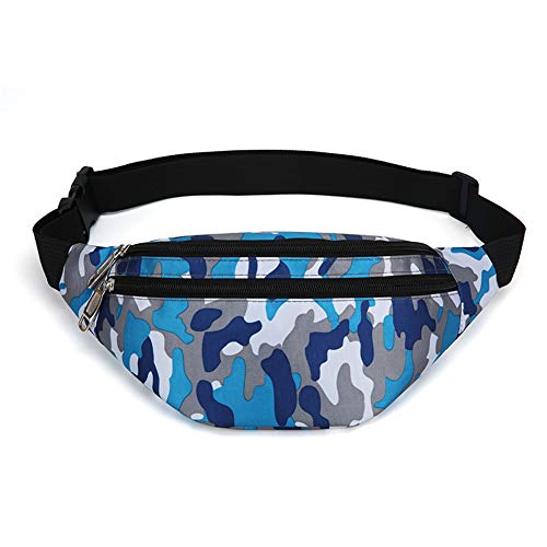 Fanny Pack for Men & Women, Fashion Waterproof Waist Packs with Adjustable Belt, Casual Bag Bum Bags for Travel Sports Running. - color: M-Sky Blue