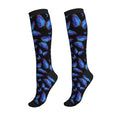 Crazy Fun Compression Socks, Unisex Knee High Support Socks - color: Blue Butterfly