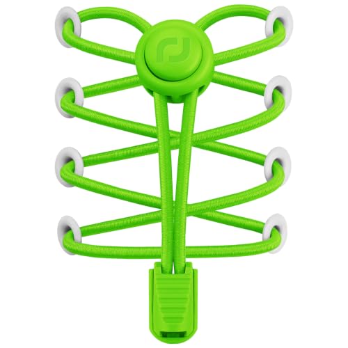 RJ-Sport Tieless Elastic Shoe Laces for Adults and Kids - color: Number 015 - Green