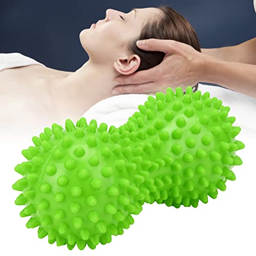 Massage Ball, Peanut Ball Massager Spiky Massage Ball PVC Fascia Ball Peanut Massage Ball Fitness Yoga Spike Ball for Muscle Hand Planta Pedis Relaxation(Green)