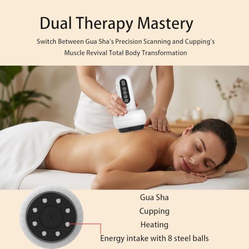 Lymphatic Drainage Massager with Suction & Heat Cupping Massager