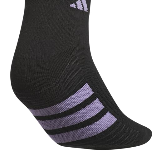 adidas Women's Cushioned Socks 3 Pairs - color: Black/Magic Lilac Purple/Power Pink/4.0/Low Cut, size: Medium, style: Low Cut