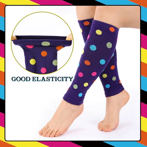 Janmercy 5 Pairs Calf Compression Sleeve Women Footless Compression Socks Support Elastic Leg Sleeve for Runners Nurse Athletic Pregnant
