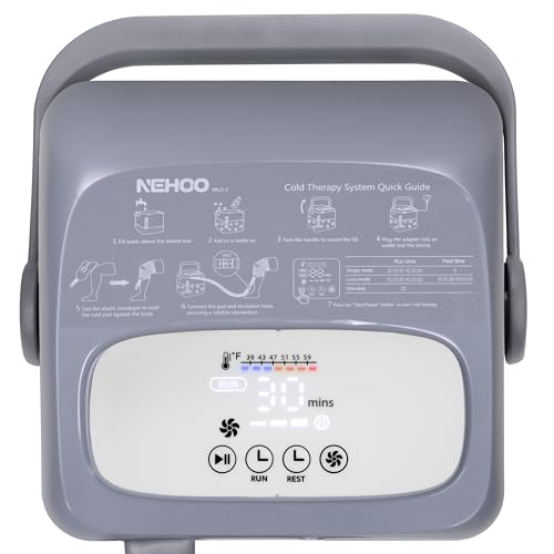 NEHOO Cold Therapy Ice Machine with Extra Large Knee/Hip Pad, Pain Relief for Post-Surgery Recovery, Programmable Continuous Ice Circulation for Faster Swelling Reduction