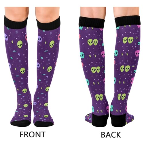 Wusikd Cute Penguin Compression Socks for Women and Men Circulation Long Socks for Athletic Running 1 - color: Multi 27
