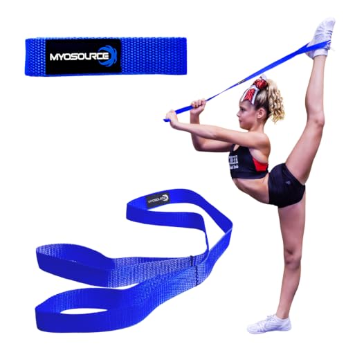 Myosource Kinetic Bands Cheerleading Flexibility Stunt Strap - Improve Stretching and Stunts for Cheer Dance Gymnastics & Physical Therapy – Stocking Stuffers Present for Kids Girls Adults - 12 Colors - color: Royal