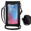 PU Leather Small Phone Bag with Transparent Window for Touchable Screen, 6.7" Without Phone case Compatibility, Magnetic Closure & Waterproof - Crossbody Wallet Case with Shoulder Strap