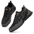 Kricely Men's Trail Running Shoes Non Slip Hiking Trekking Tennis Shoes - color: Black|grey, size: 9