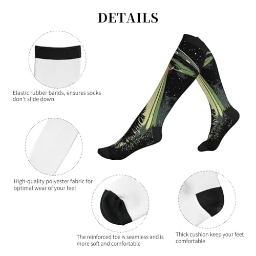 Compression Socks Knee High Circulation Support Socks For Women Men Athletic Running Hiking Travel - color: Spaceship