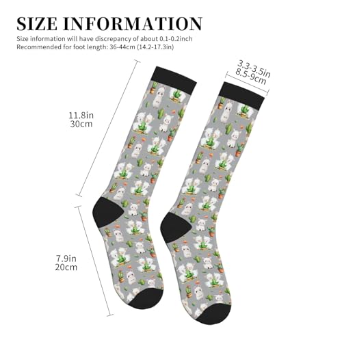 Compression Socks Knee High Circulation Support Socks For Women Men Athletic Running Work Hiking Cycling Travel - color: Alpaca