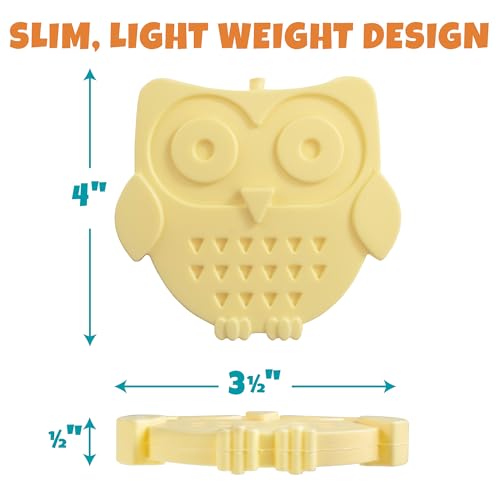 Kids Hard Ice Packs 3 Pack, Slim Reusable Freezer Packs for Lunch Boxes - color: Owl