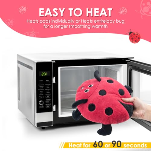 Microwavable Heat Pad for Neck and Shoulders, Warm Compress Wrap, Red - color: Heat Pad09 -Red