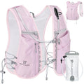 BECOJADDE 5L Running Vest for Women, Hydration Backpack Lightweight & Breathable for Trail Running, Marathon, Hiking, Cycling - color: Purple