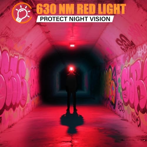 Rugtol Headlamp Rechargeable, 2000 Lumen Super Bright LED Head Lamps with Red Light, 2600 mAh Battery Powered Head Lights for Adults Outdoor Camping - size: 2000 Lumen with red