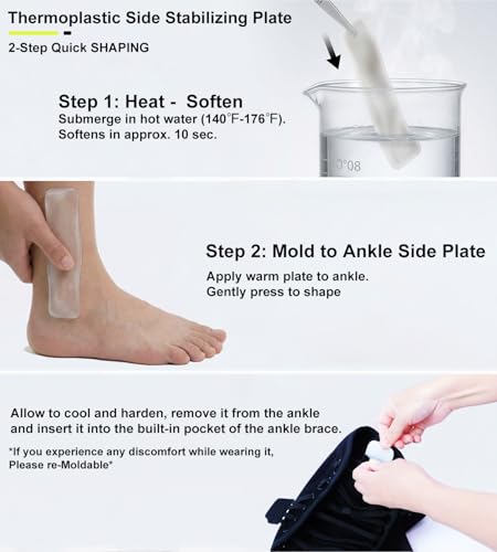 Ankle Brace for Men Women, Sports Sprain Support, Large, 1 Plate - size: L(Ankle:13"-14")