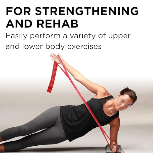 THERABAND CLX Resistance Band with Loops, 5-Foot Band - color: Level 2 / Medium - Red