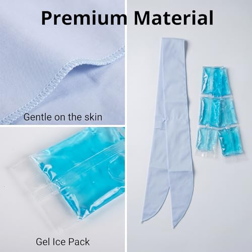 Neck Cooling Wrap for Hot Weather – Reusable Ice Pack for Neck, Cold Gel Wrap for Summer Heat Relief, Outdoor Sports, Travel, Gym – Soft Breathable Fabric, Hands-Free Flexible Design