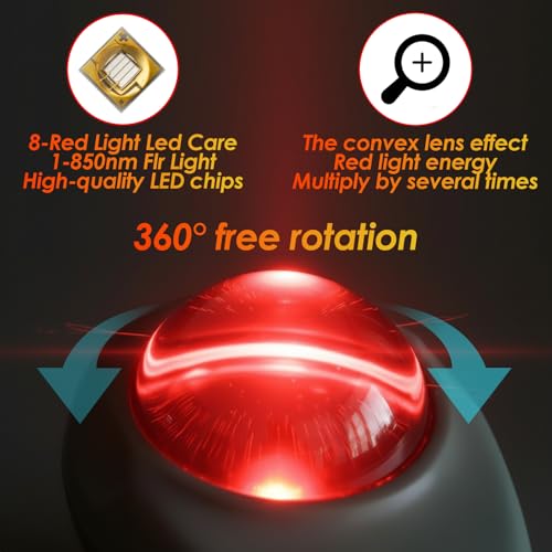 Manual Massage Ball with Red Light Therapy,Trigger Point Tool for deep Tissue & Muscle Pain Relief,Suitable for the Whole Body