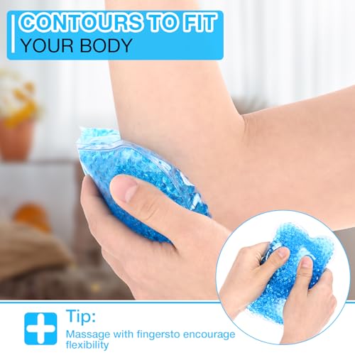 Trelaco 24 Pcs Gel Bead Ice Pack 4 x 6 Inch, Reusable Hot Cold Pack - color: Blue