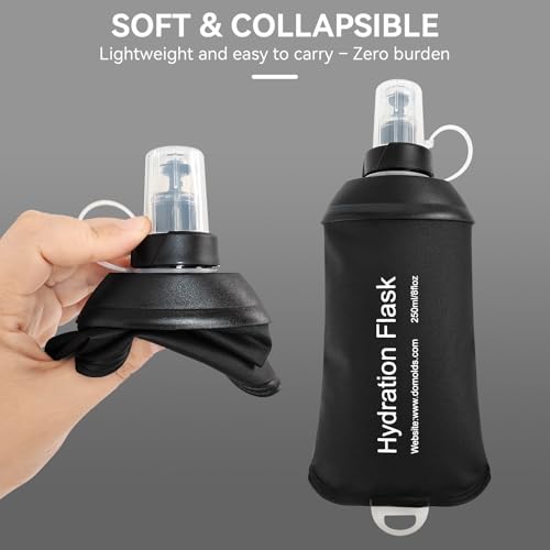 500ml Soft Flask Soft Water Bottle for Running, Hiking, Cycling and Climbing - Black - color: 500ml, black