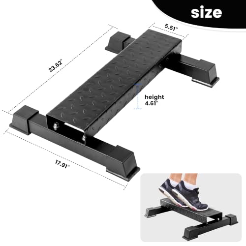 Steel Calf Raise Block, Heavy-Duty Stretch Platform, Leg Workout Equipment - color: BLACK-high