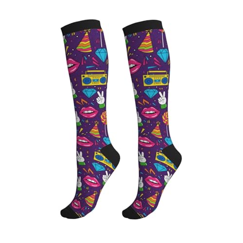 Graduated Compression Socks Knee High For Women Men Athletic - color: 14