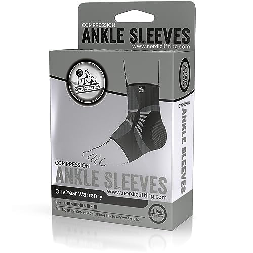 Nordic Lifting Ankle Compression Sleeve – Ankle Support for Women & Men - size: Medium