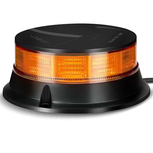 Amber Beacon Light, 4.2 Inch Flashing Strobe Warning Light 12-24V - color: Style 9