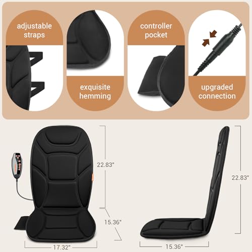 CARSHION Massage Chair Pad with Full Back Thighs Heat